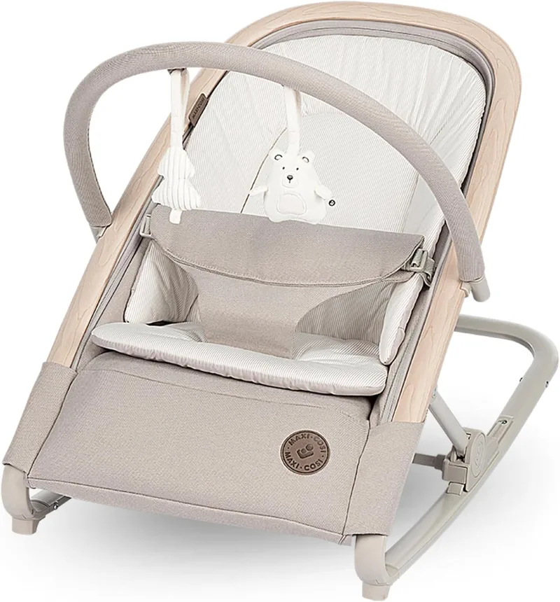 Maxi-Cosi ▫️ Kori Espreguiçadeira para bebé 2 em 1, Arco de brinquedos, 0-15 kg, Classic Beige