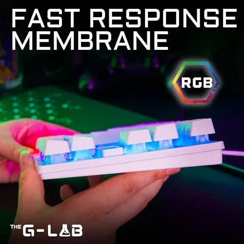The G-Lab ▫️ Keyz Caesium TKL - Teclado para jogos com 87 teclas RGB branco, QWERTY ES 5