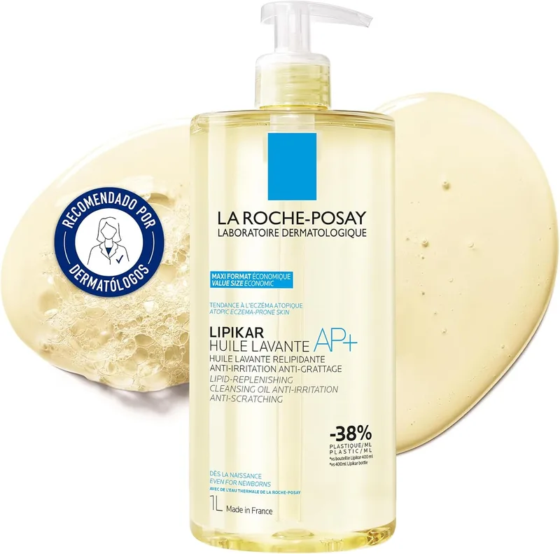 La Roche-Posay ▫️ Lipikar Óleo de Limpeza AP+, Produto de limpeza corporal, 1000 ml