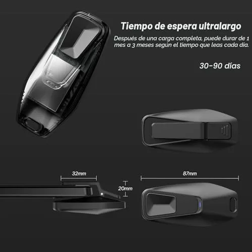 YAWFIER ▫️ Comando à distância para Kindle Paperwhite, Oasis e Kobo eReaders - Acessórios, dispositivo para virar páginas para telemóveis Kindle, Android, iOS e tablets; leitura, romances, banda desenhada, tirar fotografias (preto mate) 5
