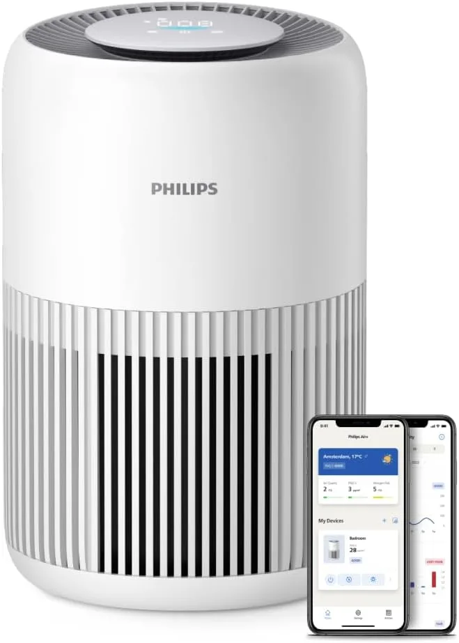 PHILIPS ▫️ 900 Purificador de Ar HEPA, 65 m², Ultrassilencioso 20 dB*, Branco