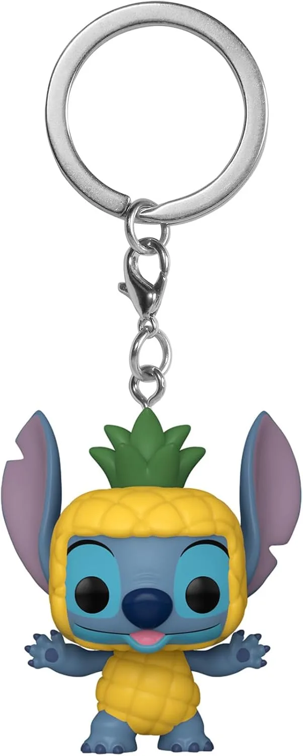Funko ▫️ Pop! Porta-chaves: Disney - Stitch As Pineapple As Enamel Pineapple - Lilo e Stitch - Porta-chaves de vinil colecionável Minifigura Original - Meia de Natal - Prenda - Fãs de cinema