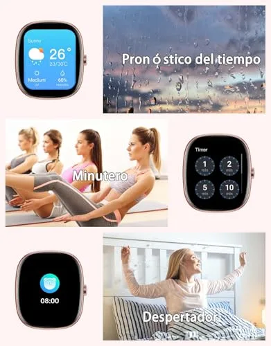 HUAKUA ▫️ Relógio Inteligente para Homem e Mulher com Chamadas Bluetooth 5.3, Relógio Desportivo à prova de água 3ATM com 113 Modos Desportivos, Monitor de pulsação, sono e SpO2, Relógio Digital (Roxo) 6