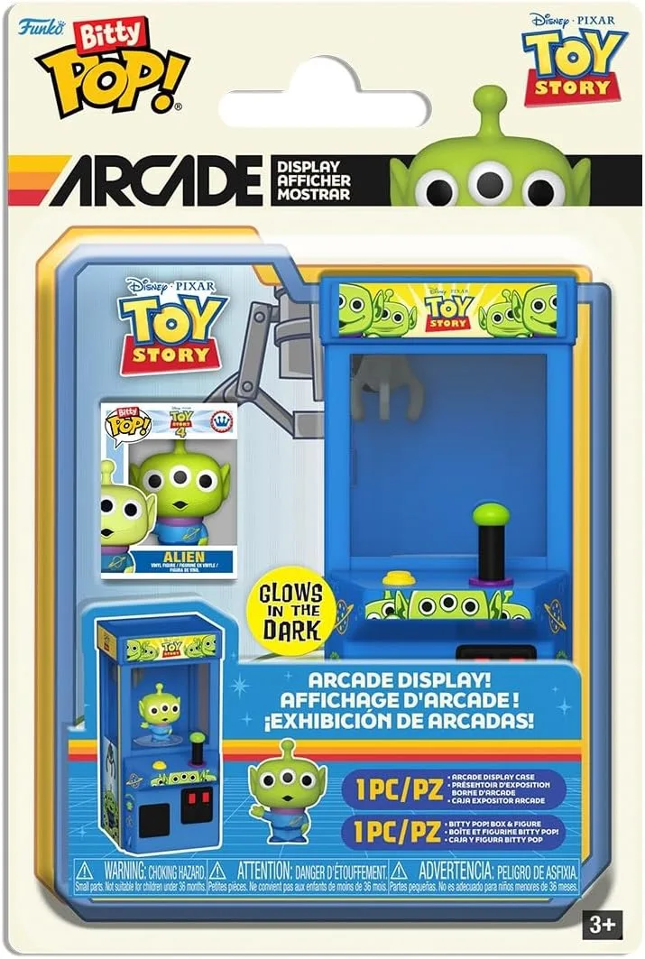 Funko ▫️ Bitty Pop! Arcade: Disney Pixar Toy Story - Alien - Brilha no escuro