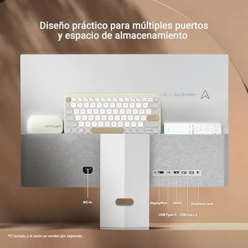 ASUS ▫️ ZenScreen Smart MS27UC - Monitor IPS UHD (3840 x 2160) de 27 polegadas com 99% de cobertura sRGB, Google TV, altifalantes Harman Kardon, USB Tipo C (90 W PD), HDMI, DisplayPort e concentrador USB 6