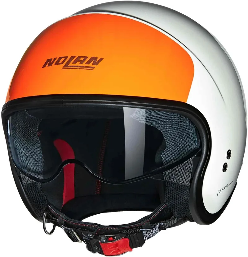 Nolan ▫️ Capacete N21 06 Acabamento Speciale 349 XS, Pérola/Laranja