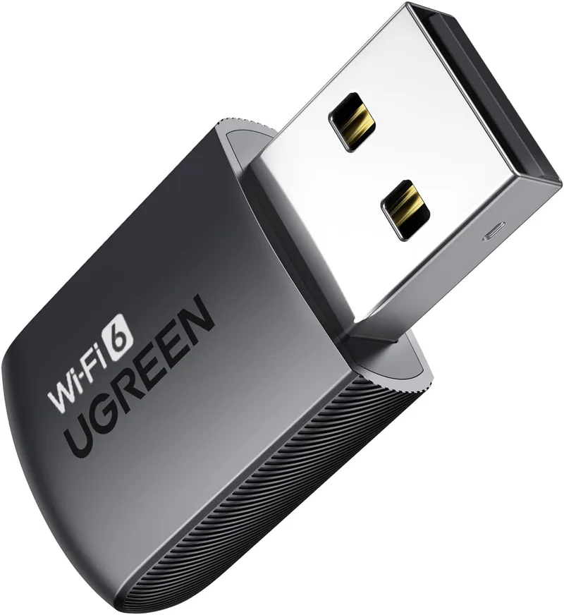 UGREEN ▫️ Adaptador WiFi 6 AX900Mbps Stick USB 3.0 Antena de banda dupla 5GHz 2.4GHz Dongle sem fios para PC Sticks WPA2 Soft Ap Mode Compatível com Windows 11 10