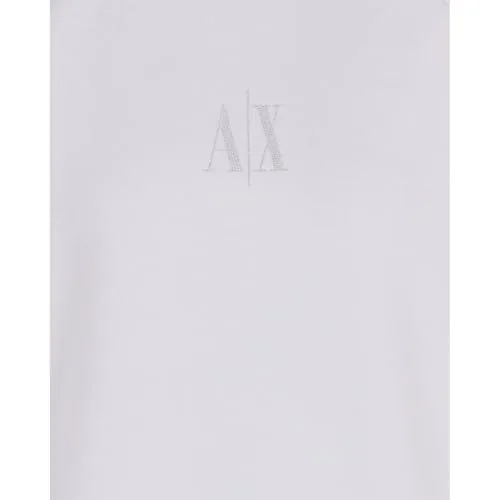 Armani Exchange ▫️ Icon Project, Logótipo Brilhante, Camisola de Gola Redonda para Mulher 3