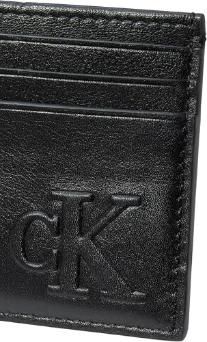 Calvin Klein ▫️ Porta-cartões Bold para homem, em pele, preto (Black), tamanho único 3