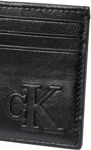 Calvin Klein ▫️ Porta-cartões Bold para homem, em pele, preto (Black), tamanho único 4
