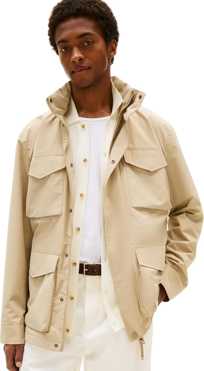 Tommy Hilfiger ▫️ Casaco de entre-estações para homem «Packable Field» com bolsos no peito