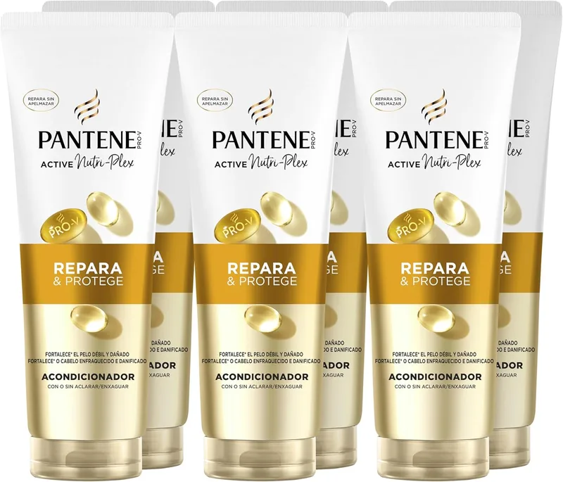 Pantene ▫️ Pro-V Repara e Protege - Condicionador 6x160 ml para Cabelo Fraco, Seco e Danificado. Condicionador Leve para Uso Diário, Sem Sensação Gordurosa. Active Nutri-Plex