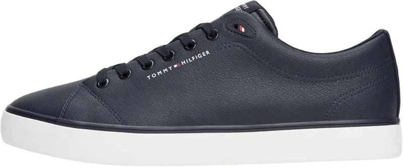 Tommy Hilfiger ▫️ Tênis com sola vulcanizada para homem, modelo Core Low, em pele