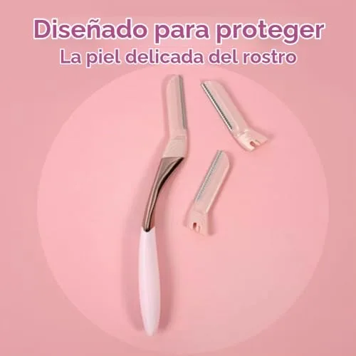 Wilkinson Sword ▫️ Intuition Dermaglow – Lâmina de barbear para dermaplaning, ideal para esfoliar, dar forma às sobrancelhas, aparar e depilar os pêlos faciais, cor rosa, 1 cabo e 2 recargas 7