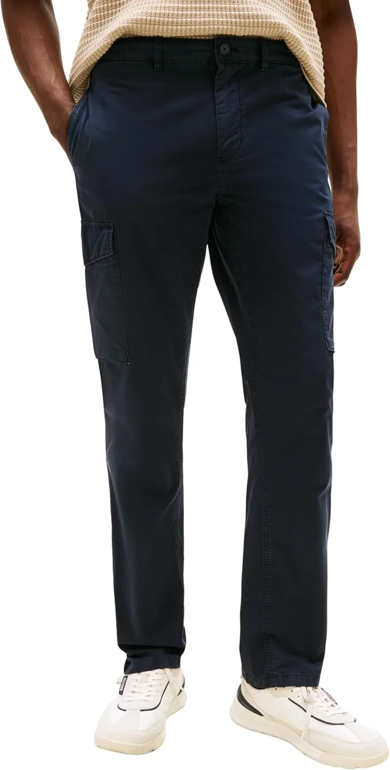 Tommy Hilfiger Adaptive ▫️ Calças Cargo Tommy Hilfiger para homem Denton Twill com bolsos