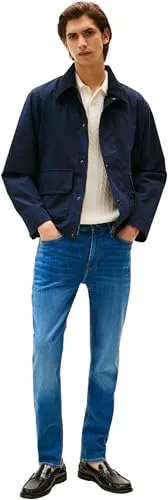 Tommy Hilfiger ▫️ Calças de ganga para homem, modelo Slim Bleecker, tamanho médio 2