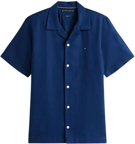 Tommy Hilfiger ▫️ Camisa para homem, em mistura de linho, de manga curta 4
