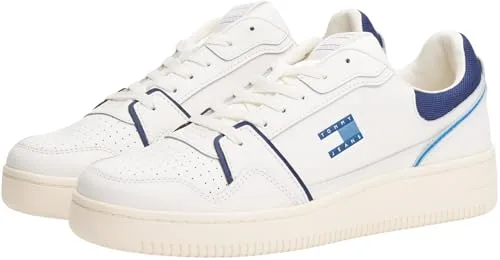 Tommy Jeans ▫️ Cupsole Sneaker para Homem TJM Retro Basket Low Top 3