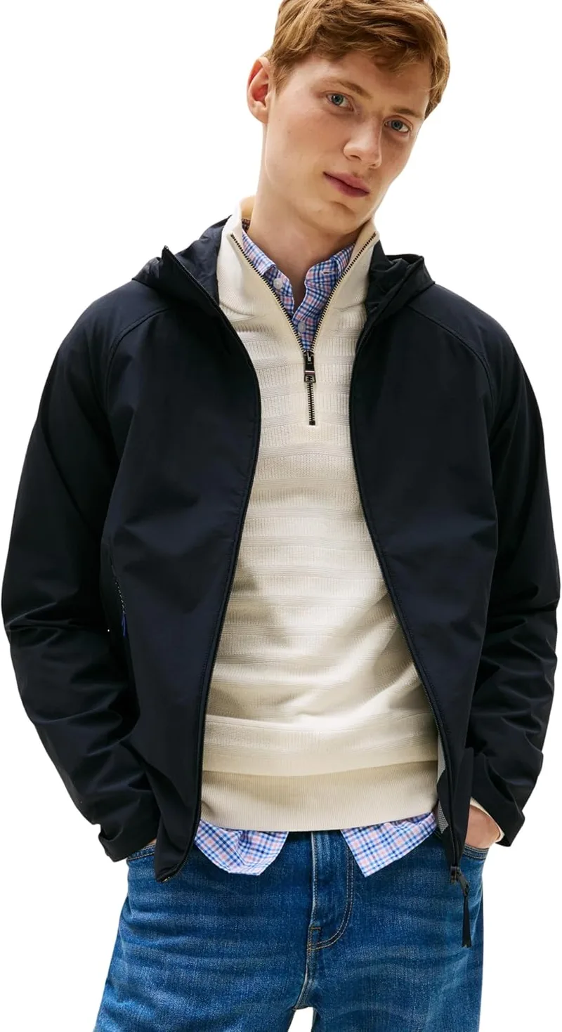 Tommy Hilfiger ▫️ Casaco de entre-estações para homem com capuz