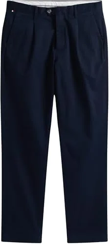 Tommy Hilfiger ▫️ Calças Chino para homem, modelo Harlem Satin, corte descontraído 6
