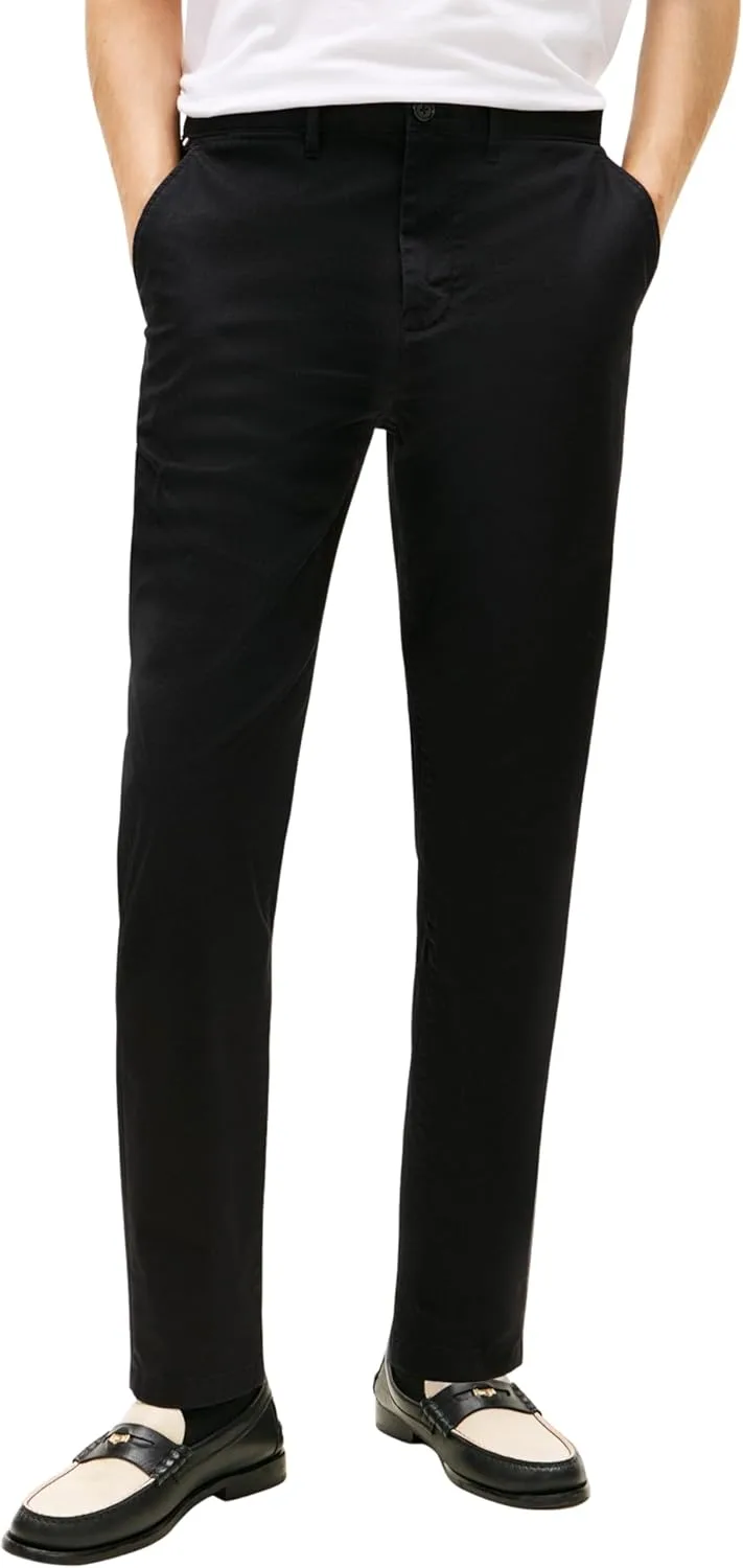 Tommy Hilfiger ▫️ Calças chino para homem Core Harlem Essential Twill, corte descontraído