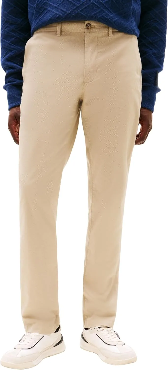 Calças Denton Printed Structure Straight Fit Chino para homem da Tommy Hilfiger