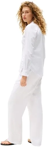 Tommy Hilfiger ▫️ Camisa para mulher, em popeline, corte regular, com gola francesa 2