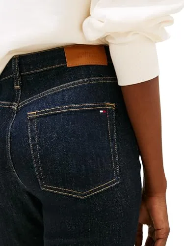 Tommy Hilfiger ▫️ Calças de ganga para mulher, modelo Rinse Slim, cintura média 3