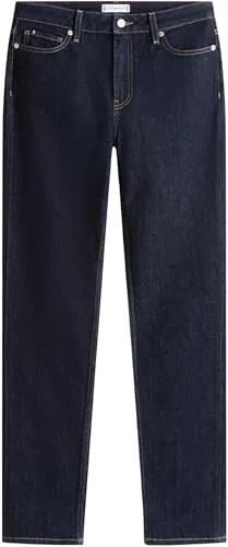 Tommy Hilfiger ▫️ Calças de ganga para mulher, modelo Rinse Slim, cintura média 5
