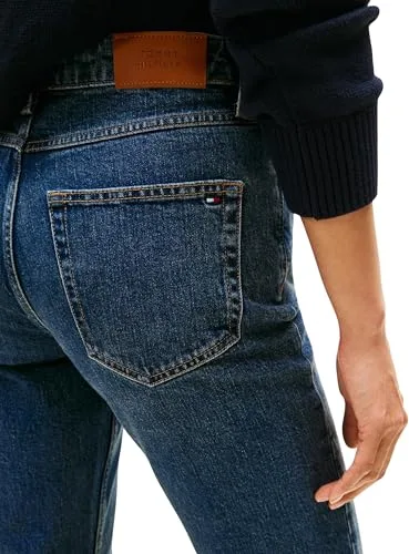 Tommy Hilfiger ▫️ Calças de ganga para mulher DEE Classic Straight, cintura média 3