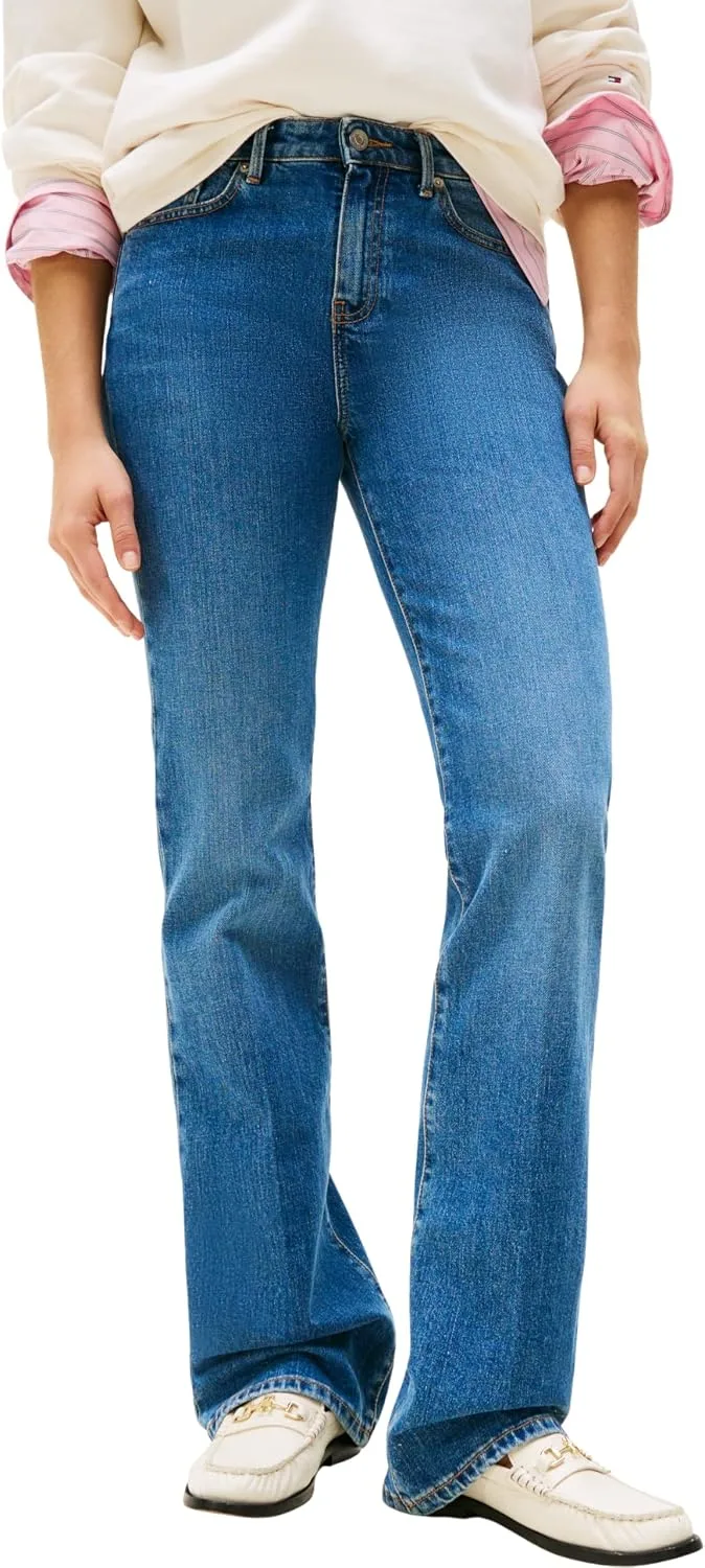 Tommy Hilfiger ▫️ Calças de ganga para mulher, modelo FLO Bootcut, cintura média
