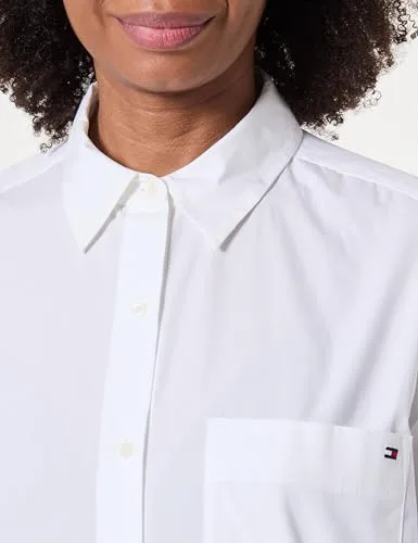 Tommy Hilfiger ▫️ Camisa para mulher em popeline New Easy Oversized 2