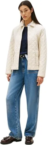 Tommy Hilfiger ▫️ Casaco acolchoado para mulher, em nylon, corte justo, acolchoado, com gola francesa 3