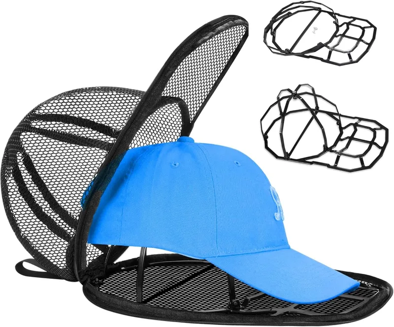 JGGDDU ▫️ Protetor de bonés com estrutura curva para máquina de lavar roupa ou máquina de lavar louça, anel de proteção para bonés de basebol, para crianças e adultos, preto