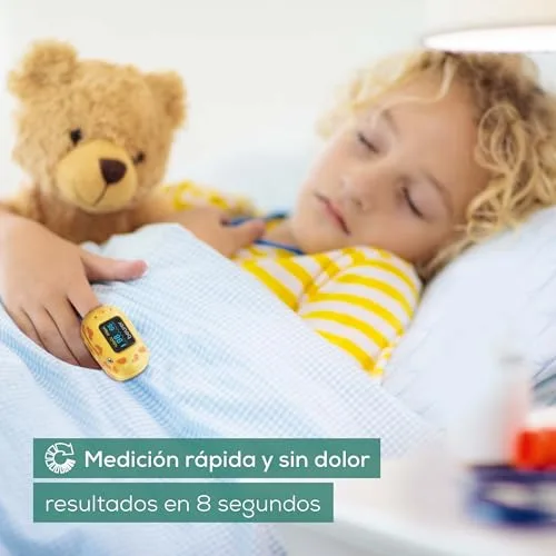 Beurer ▫️ PO 13 Kids Oxímetro de pulso digital para crianças, medição do pulso e da saturação de oxigénio em segundos, formato compacto, alinhamento automático do ecrã, com bolsa de 4