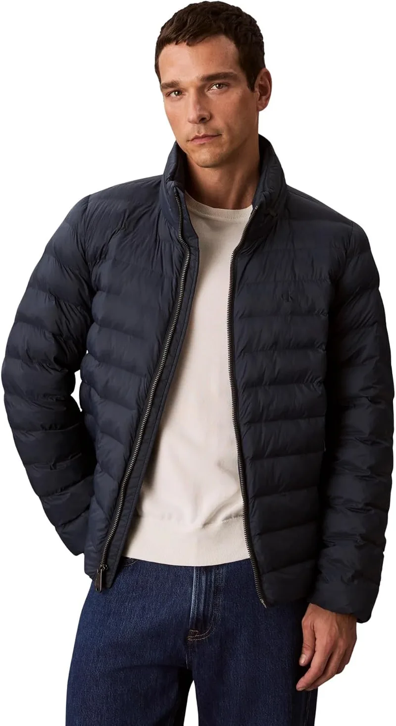 Calvin Klein ▫️ Casaco acolchoado para homem em nylon com capuz