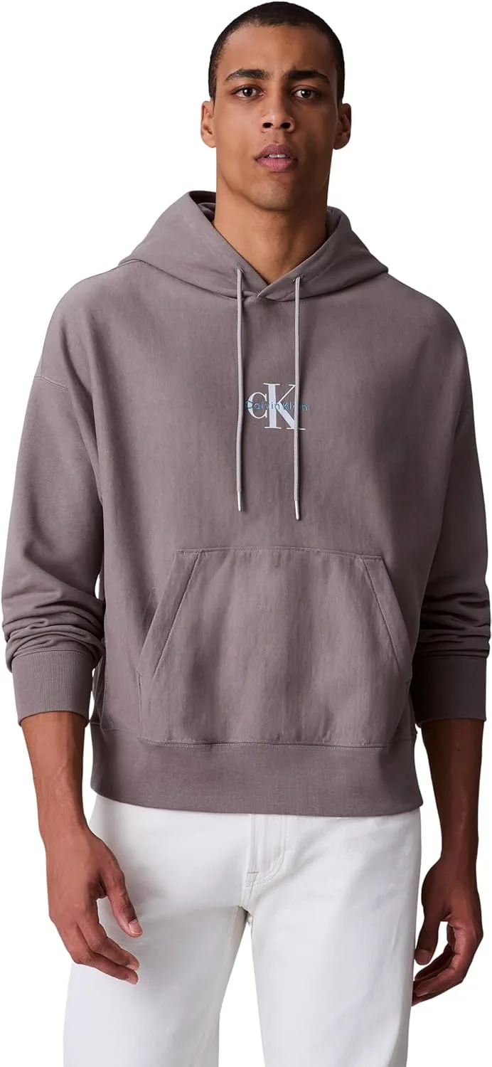 Calvin Klein ▫️ Prmm Trry MCR Mnlg H Lv04Rc281G Sweatshirts, Cinzento (Steeple Gray), XL Homem