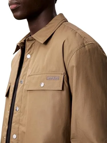 Calvin Klein ▫️ Camisa sobrevestida para homem, com enchimento de algodão e botões de pressão 3