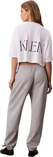 Calvin Klein ▫️ Calças de fato de treino para mulher Monologo em French Terry com cintura elástica 3