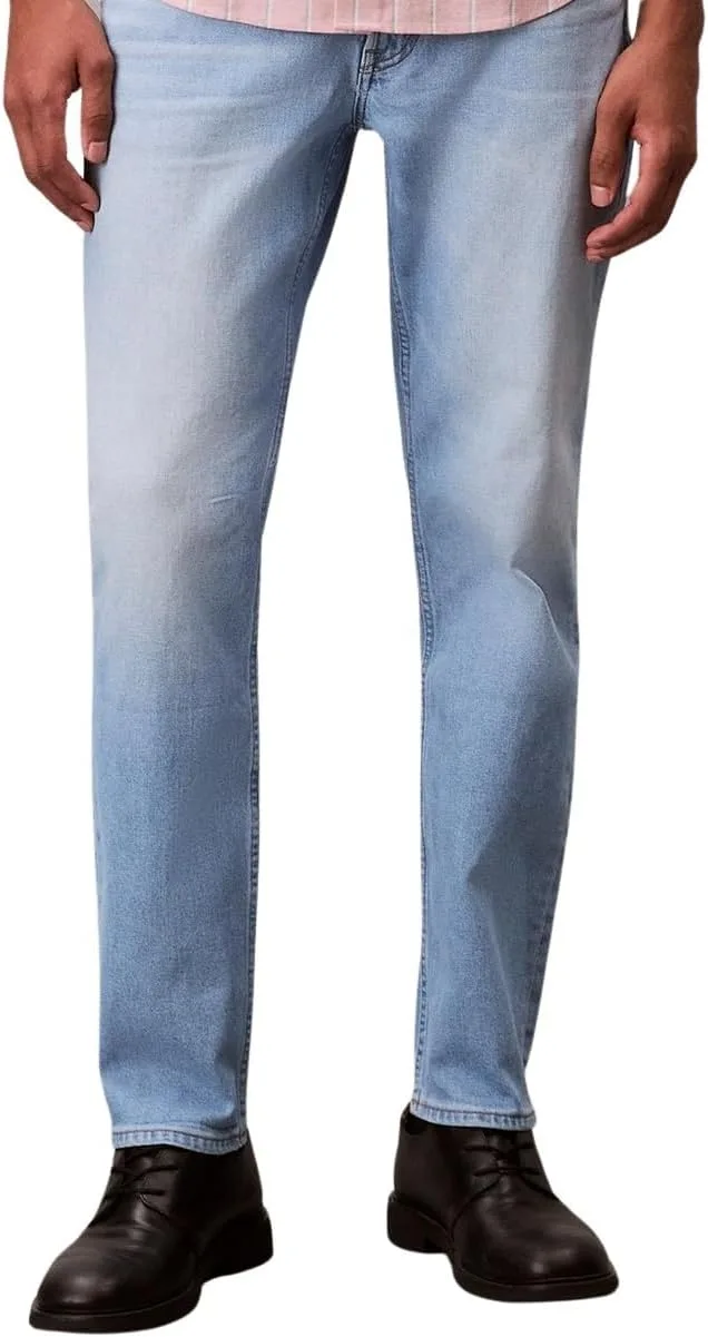 Calvin Klein ▫️ Slim Lt WT Zander Lt Blue Jean Lv04rc757g - Calças de ganga para homem
