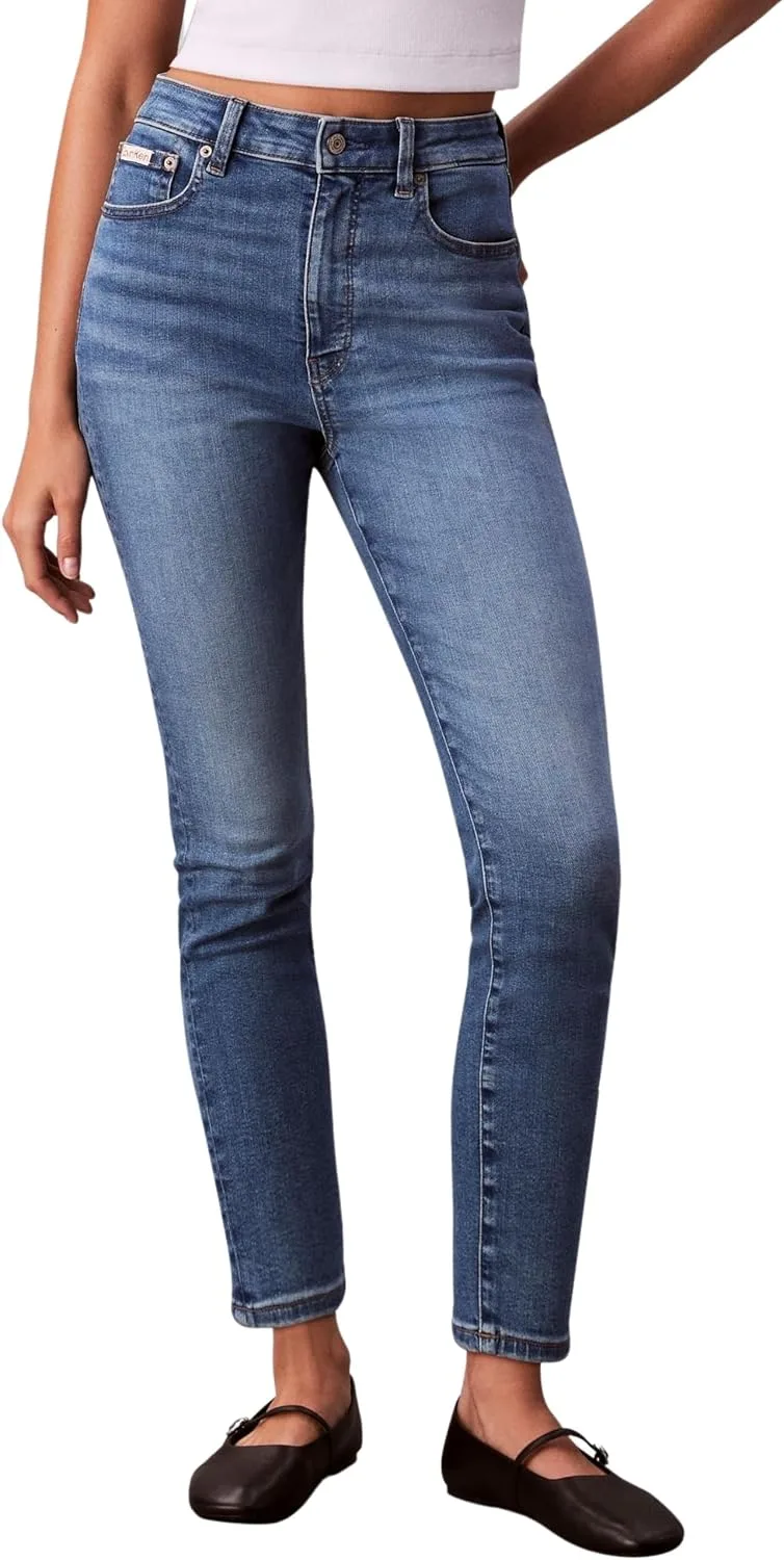 Calvin Klein ▫️ HGH RS Sknny Ankl JN Lv047b769g Calças de ganga para mulher