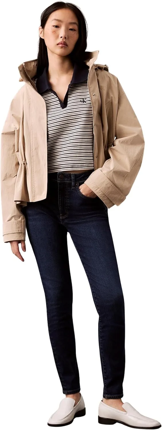 Calvin Klein ▫️ Calças de ganga para mulher, modelo Skinny, azul Orbit, tamanho médio