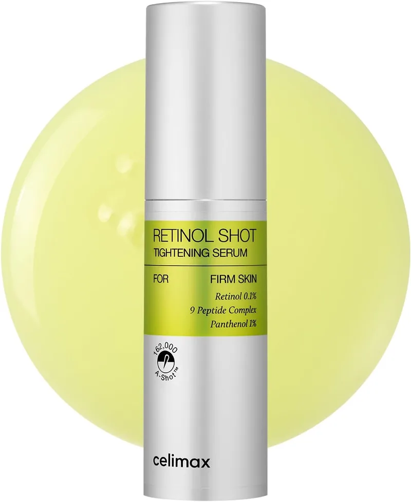 celimax ▫️ Sérum Reafirmante Vita A Retinol Shot com Vitamina A Pura, Retinol, Peptídeos, Redutor de Poros, Rugas e Linhas de Expressão, para uma pele mais firme (30 ml)