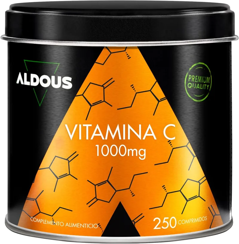 Aldous Bio ▫️ Vitamina C 1000 mg - Fornecimento para +8 meses - 1 comprimido por dia - Vitaminas para o Cansaço, Sistema Imunitário e Defesas - 1000mg Vitamina C - 250 comprimidos - Vitamina Pura - ALDOUS
