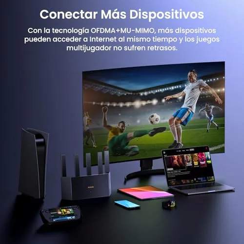 Tenda ▫️ RX2L Pro - Router Wi-Fi 6 AX1500, banda dupla 2,4 GHz/5 GHz, 4 portas Gigabit, 5 antenas de 6 dBi, refrigeração vertical, configuração fácil, VPN, IPv6, WPA3, MU-MIMO, OFDMA, controlo parental 6