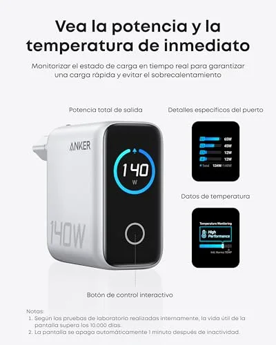 Anker ▫️ Carregador de carregamento rápido USB-C de 140 W com 4 portas GAN 4