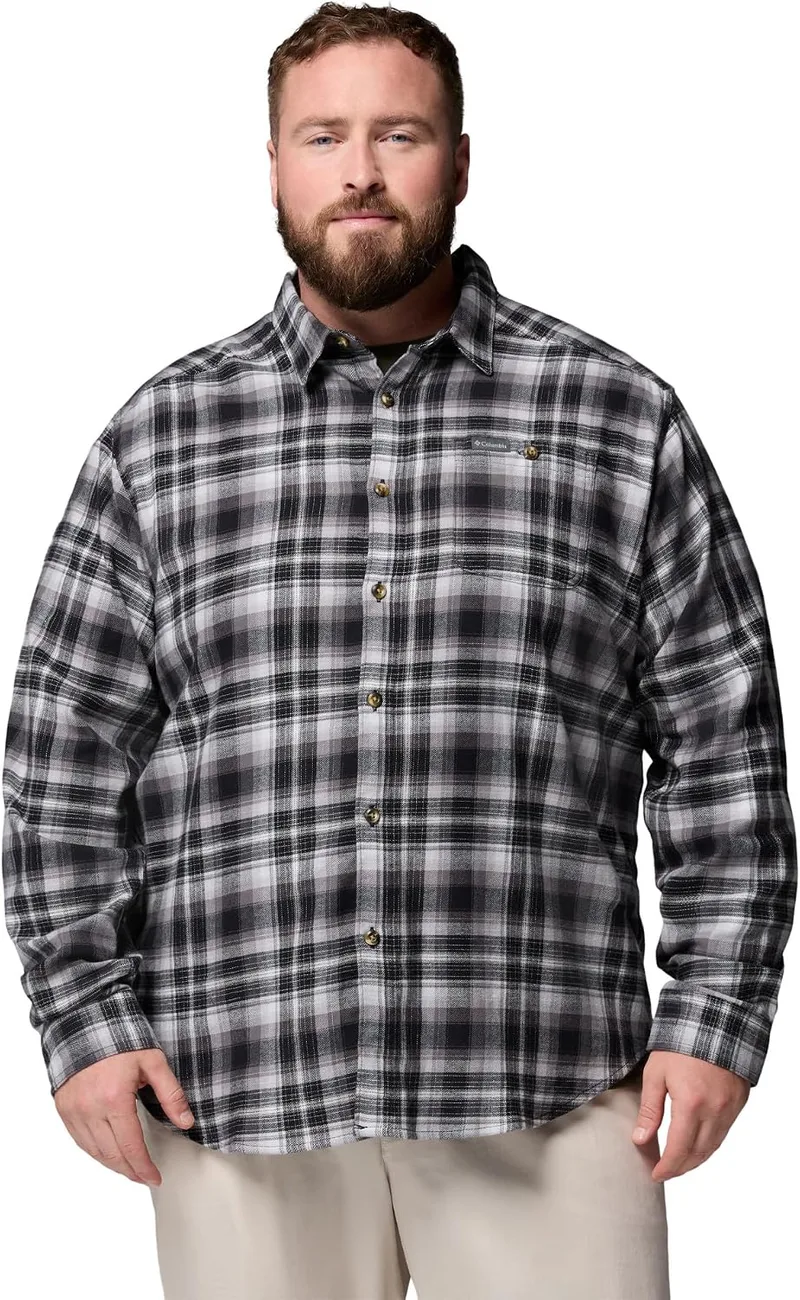 Columbia ▫️ Camisa Cornell Woods de flanela de manga comprida para homem