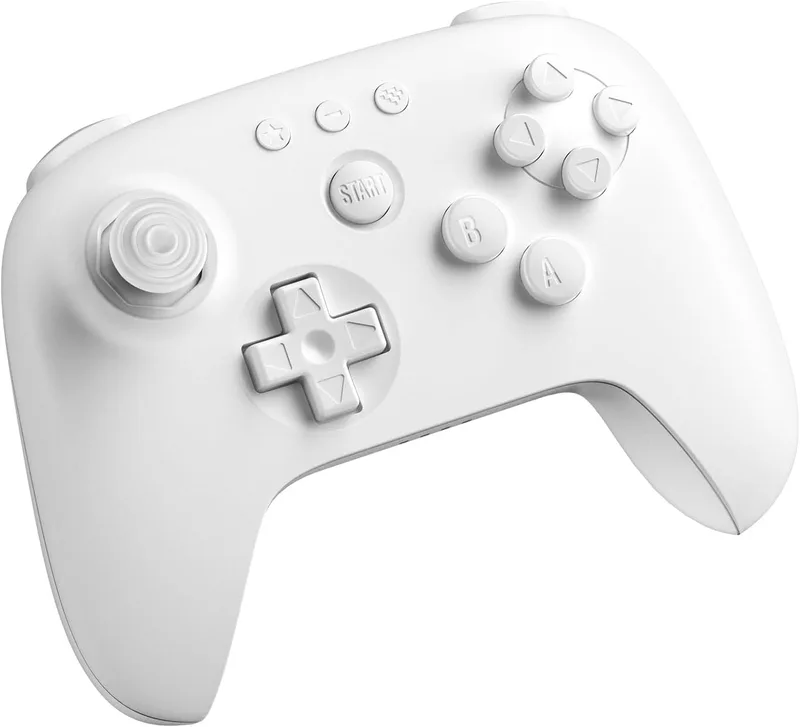 8Bitdo ▫️ Controlador Bluetooth 64 para Analogue 3D, Switch, Windows e Android (Branco)