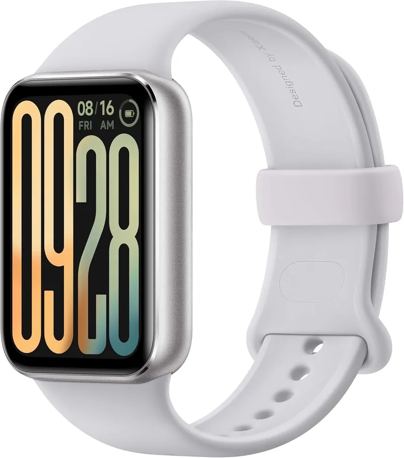 XIAOMI ▫️ Smart Band 9 Pro - Monitor de atividade, autonomia da bateria até 21 dias, ecrã AMOLED de 1,74" com taxa de atualização de 60 Hz, 5ATM, aplicação Mi Fitness, prateado (versão EN)