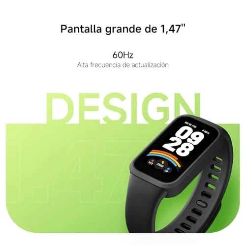 XIAOMI ▫️ Smart Band 9 Active - Pulseira de atividade, autonomia de até 18 dias, ecrã TFT de 1,47" com taxa de atualização de 60 Hz, 5 ATM, aplicação Mi Fitness, Preto (Versão ES) 3